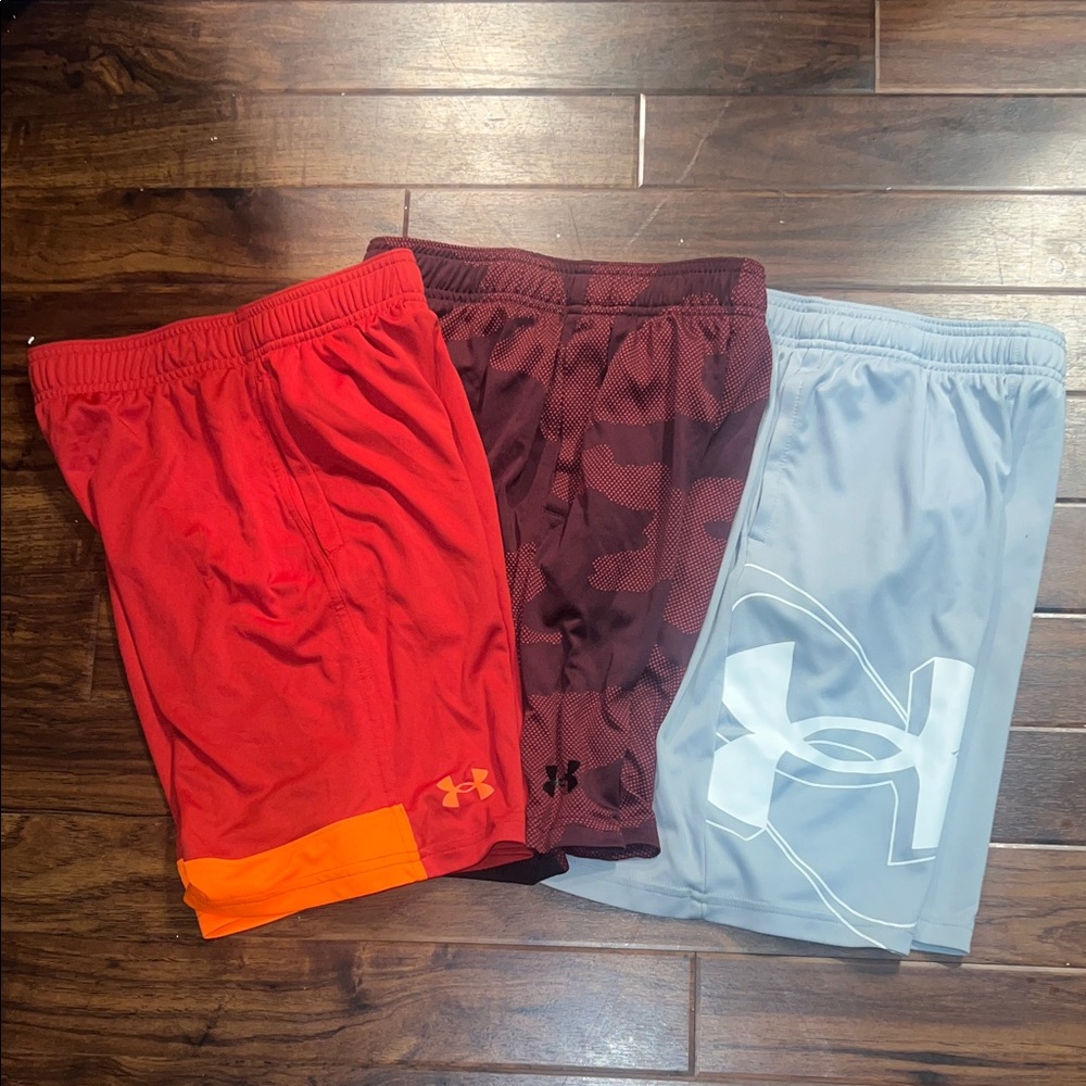 Under Armour Red, Maroon, and Gray Shorts Set ⭐️